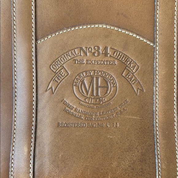 Ghurka Tan Briefcase with Structured Design and Adjustable Strap - Picture 2 of 5